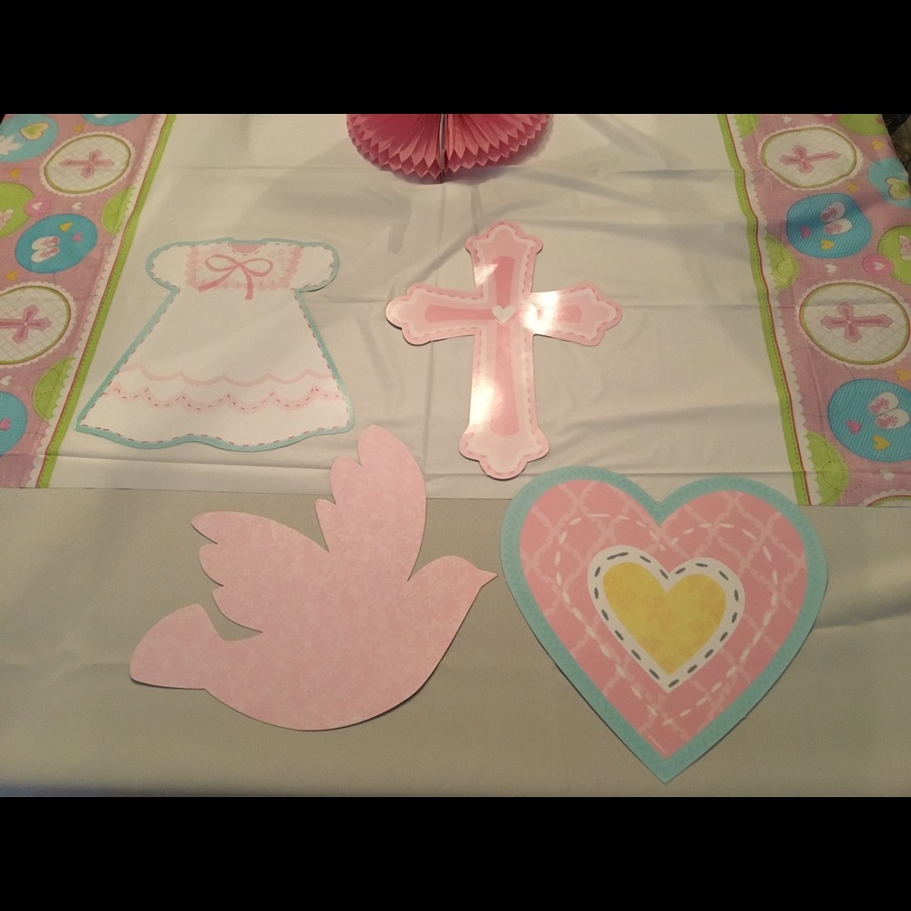 Girls baptism christening party supplies